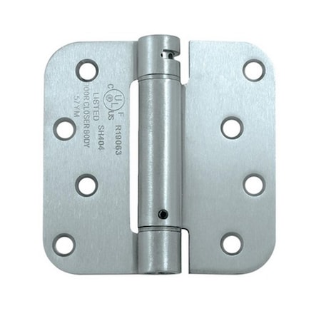 Deltana 4 x 4 x 0.62 in. Spring Hinge, Satin Chrome - Steel DE567167